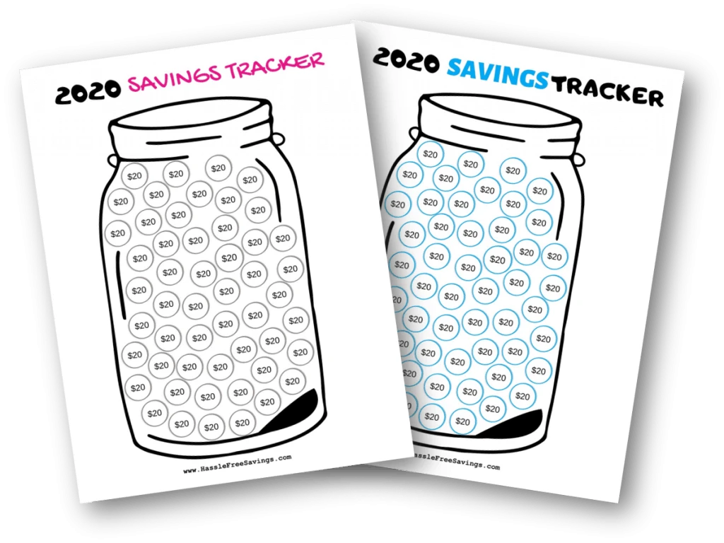 2020 Savings Tracker 52 Week Challenge