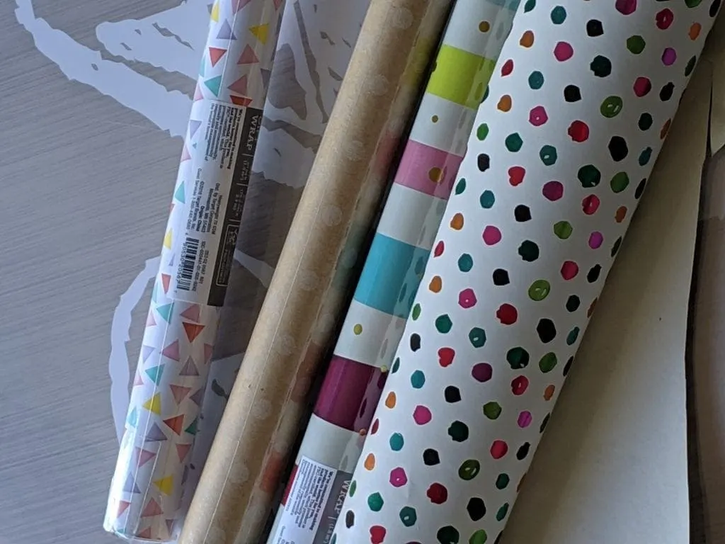 variety of wrapping paper