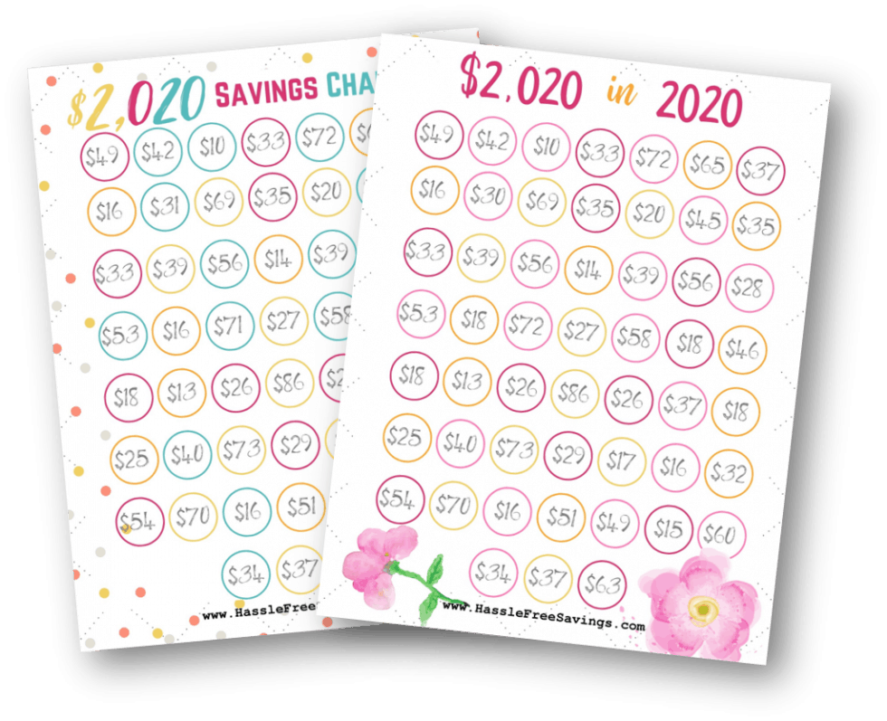 2020 Money Saving Challenges with Free Printables - Hassle Free Savings