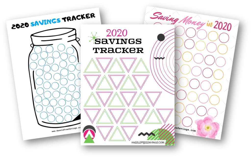 2020 free printable money saving trackers