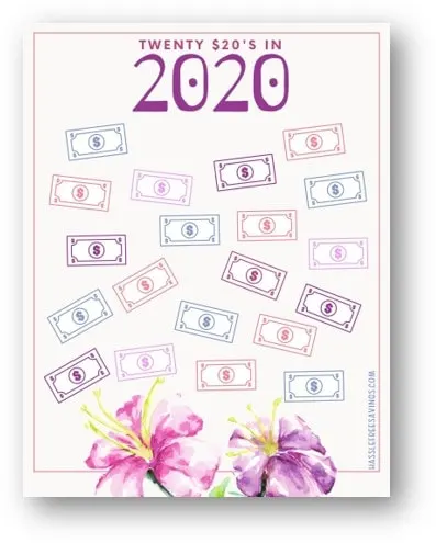 2020 Money Saving Challenge Free Printable