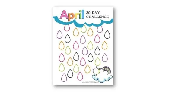 Pinterest Pin - April 30 Day Challenge Printable Form