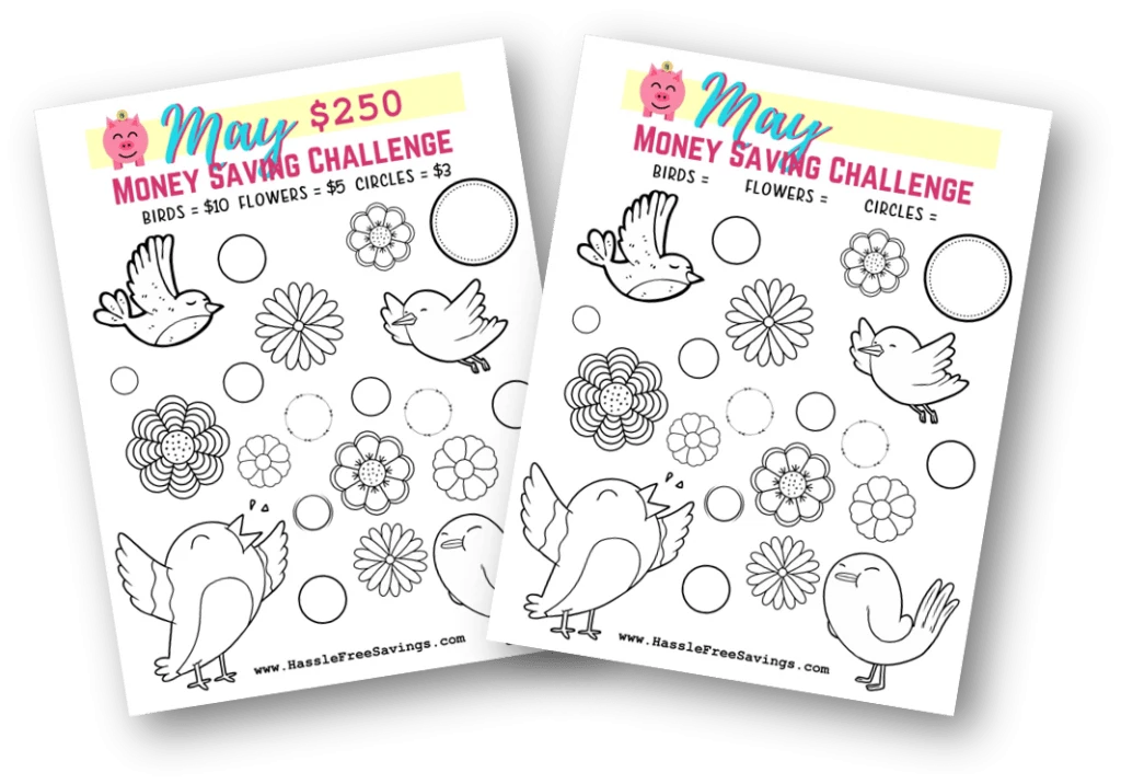 may savings challenge printables