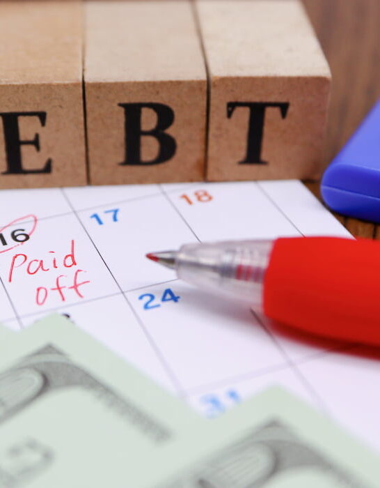 paying off debt note on the calendar