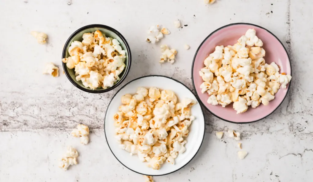 popcorn in bowls
