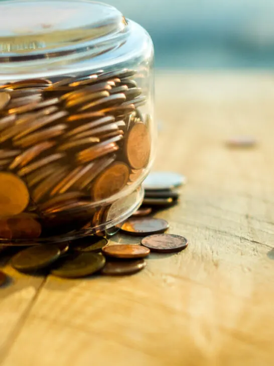 a jar full of coins