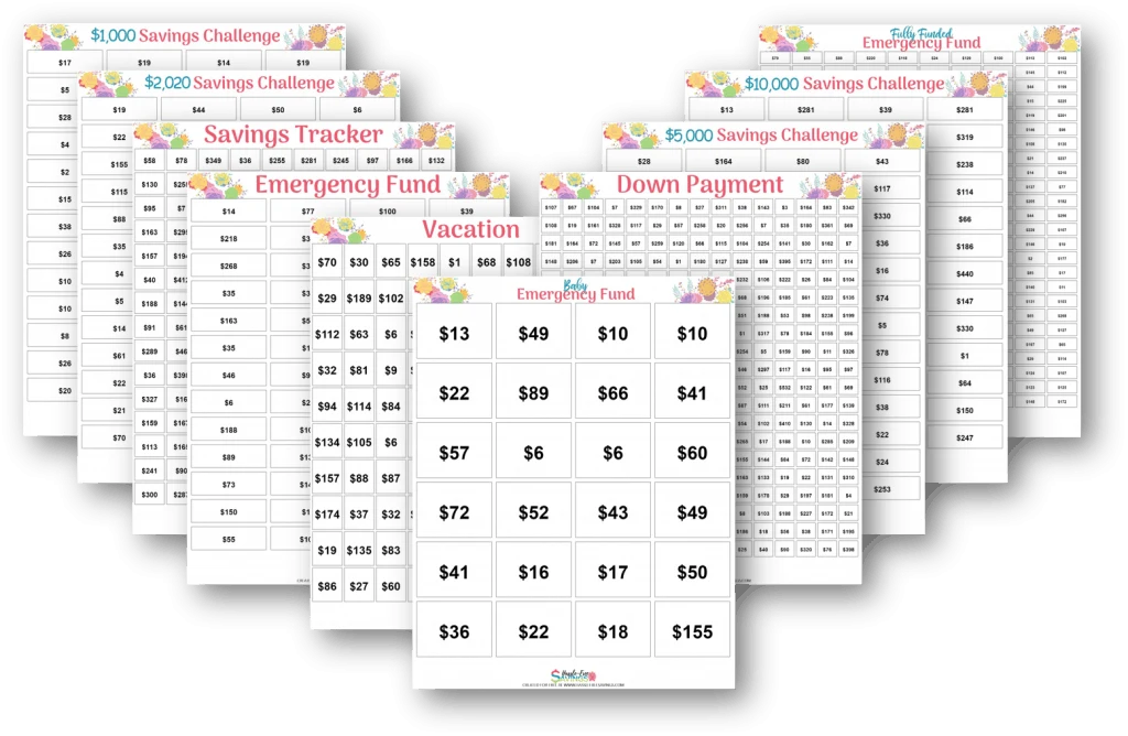 Free Printable Money-Saving Charts