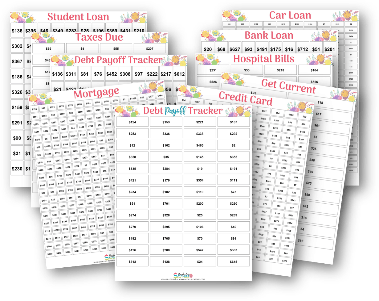 Debt Payoff and Savings Tracker w/ Free Customized Printable - Hassle ...