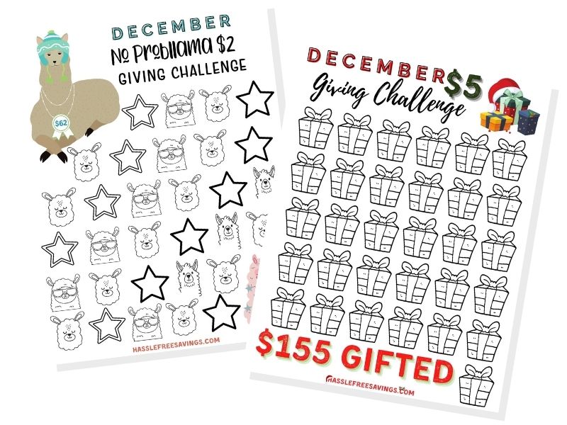 december giving challenge trackers