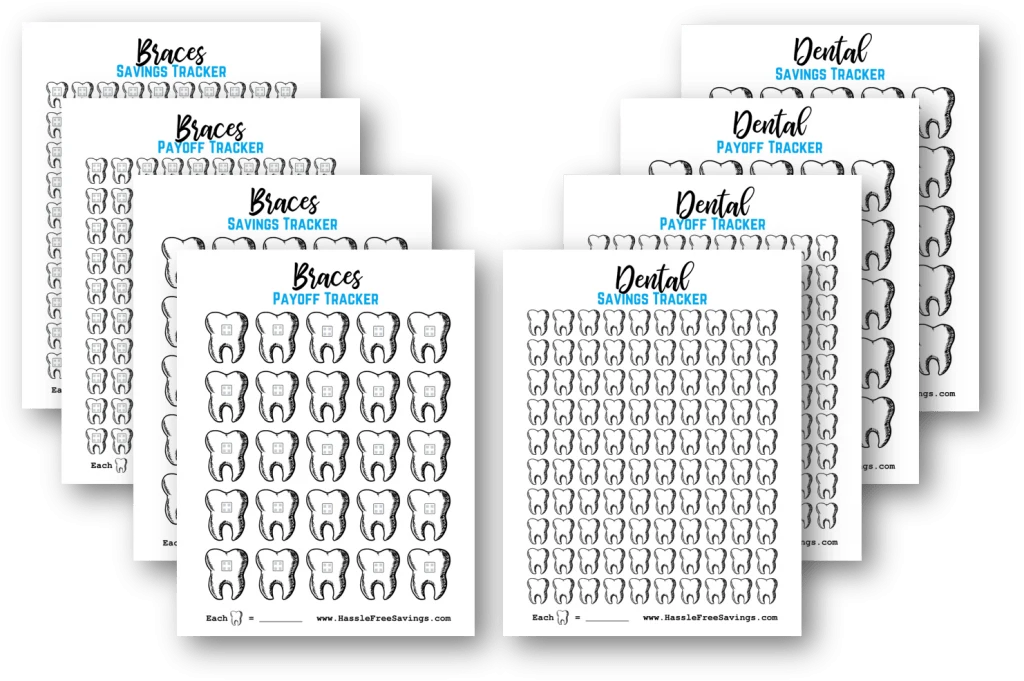 Free Printable Dental Savings and Payoff Trackers