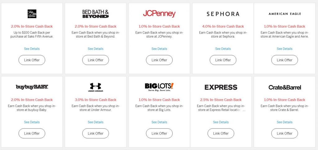ebates instore cash back being offered at time of writing.