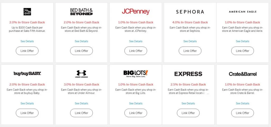 ebates instore cash back being offered at time of writing.