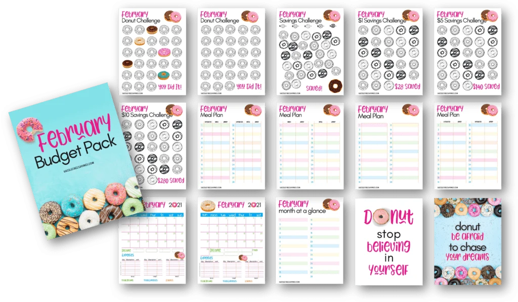 Free Printable Form - Donut Money Saving Challenge