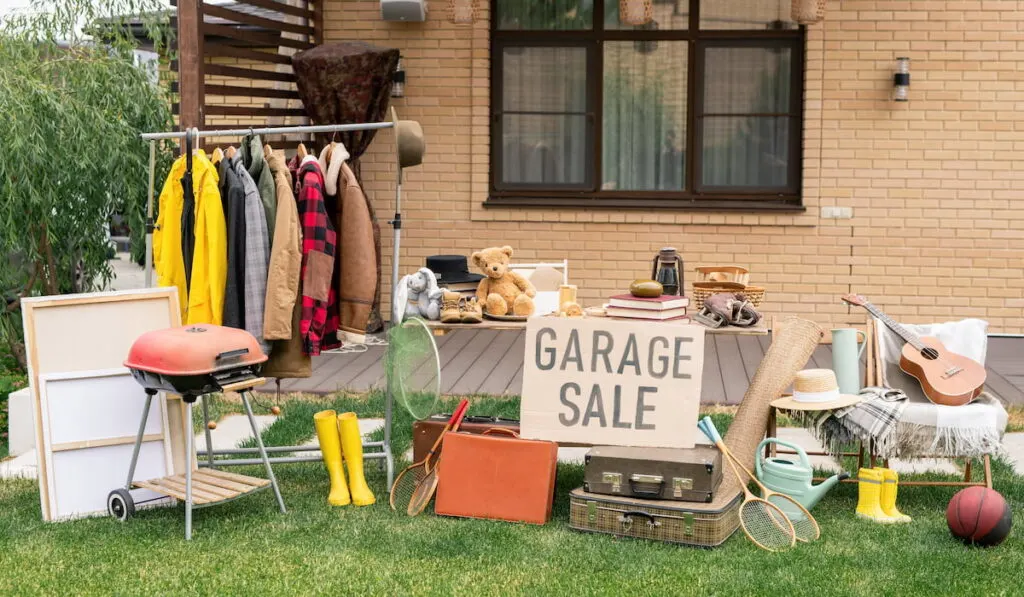 garage sale at home