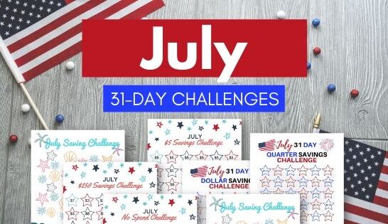 July 31 Day Money Saving Challenges Header Image
