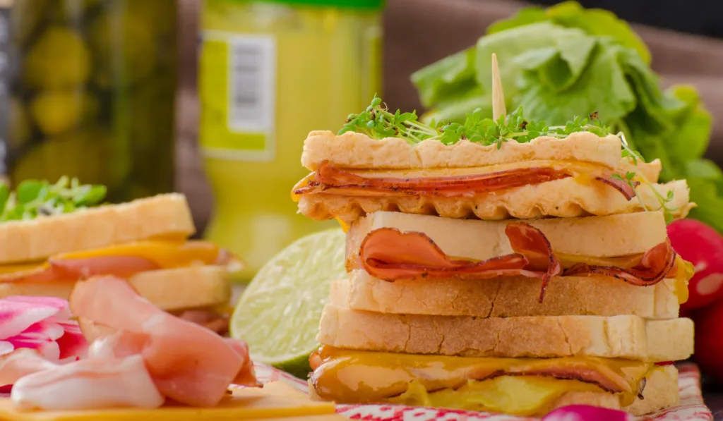 full stack of sandwich